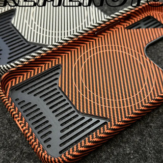 【Aluminum alloy cooling/Kevlar texture/Pc hard case/Gray】ốp lưng compatible for iPhone 12 13 14 15 pro max case