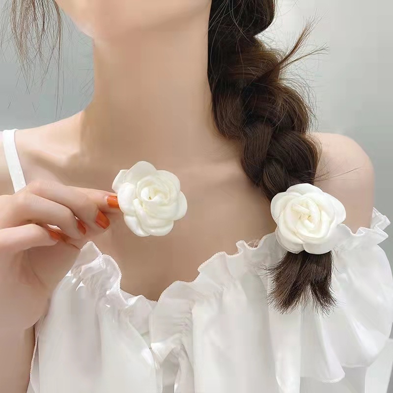 🍉🍉Hoa cài dây buộc tóc , bờm tóc, họa tiết làm handmade(aidderqr.vn)