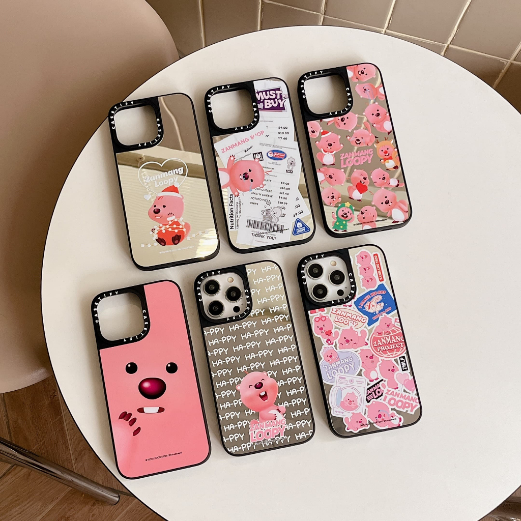 Ốp điện thoại Gương Loopy CASETIFY cho iphone 15 Pro Max 15 Plus 14 Pro Max 14Plus i14 13 Pro Max i1