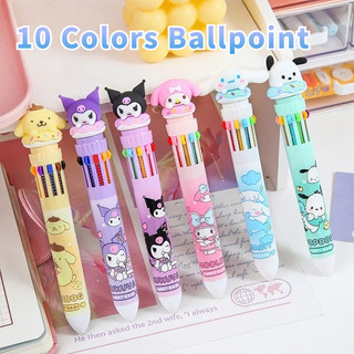 1 cái sanrio bút bi anime kawaii cinnamoroll my melody 10 màu 0.7 mm bút bi sinh viên văn phòng phẩm trường học vật dụng văn phòng