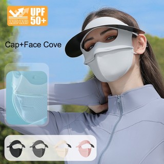 Chống Tia UV Full Face Cover Mũ Rỗng Tấm Che Nắng Người Phụ Nữ Thoáng Khí Ngoài Trời Mặt nạ Mũ Mùa Hè Làm Mát Mặt nạ