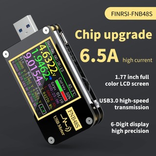 Fnb48s pd kích hoạt vôn kế ampe kế dòng điện và vôn kế máy kiểm tra usb qc4 + pd3.0 2.0 pps kiểm tra dung lượng giao thức sạc nhanh