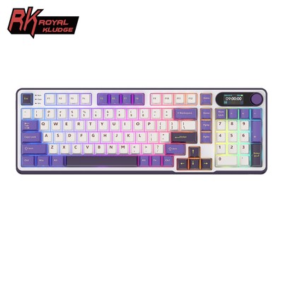 Rk Royal Kludge RK S98 Blackberry 98 Key Tri-Mode RGB Có Dây Bluetooth 2.4G Không Dây 3 Chế Độ Với Màn Hình TFT