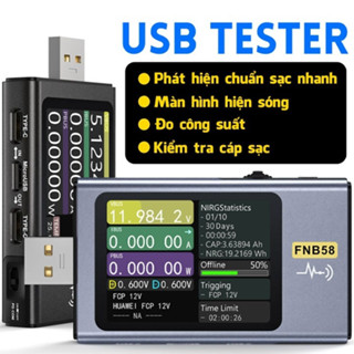 FNIRSI FNB58 Type-C Kiểm tra sạc nhanh USB Đồng hồ đo dòng điện Vôn kế Ampe kế