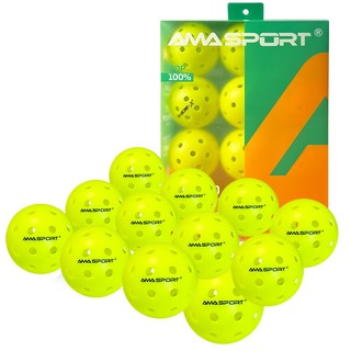 Bóng Pickleballs Amasport 3 / 6 / 12 Cái, USAPA đã được phê duyệt, Quả bóng dưa leo ngoài trời 40 lỗ, Quả bóng dưa leo xoay liền mạch, Quả bóng dưa leo huấn luyện chuyên nghiệp