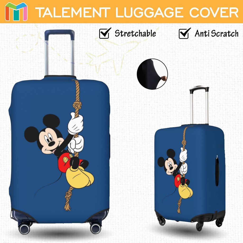 Anime Chuột Mickey Vỏ Bọc Vali Chống Trầy Bao Trùm Vali Độ đàn hồi Cá nhân Luggage Cover Size 18-32 