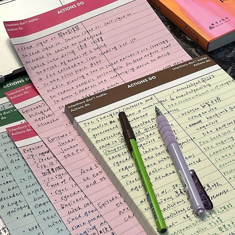 Ohaya | Hành động làm | B5 Màu Tương Phản Đường Ngang Notepad Giấy Kích Thước Lớn Notepad Word Notep