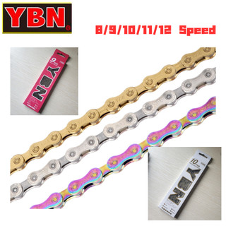 Dây xích xe đạp ybn 8 9 10 11 12 tốc độ mtb đường núi xe đạp dây xích tốc độ rỗng dây xích xe đạp 116 liên kết bạc s11s s12s cho m7000 xt phụ kiện đi xe đạp
