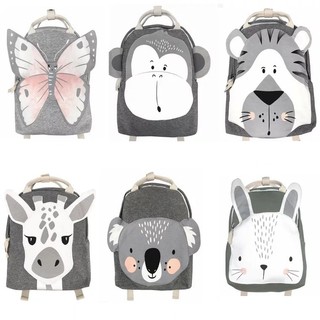 Hàn Quốc Kawaii Trẻ Em Ba Lô Cho Bé Gái Bé Trai Hoạt Hình Bướm Thỏ Mẫu Giáo Schoolbag Túi Vải Hàn Quốc Trẻ Em Túi Xách