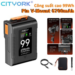 Pin mini v-mount bp-99w 6700mah pin hình chữ v pin gắn chữ v pin đèn lấp đầy pin máy ảnh màn hình oled đổ đầy pin ánh sáng/pin máy chụp ảnh