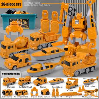 Xe xây dựng đồ chơi biến đổi từ kỹ thuật lắp ráp đồ chơi ô tô xây dựng đồ chơi xe ô tô biến đổi ô tô