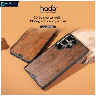 Ốp lưng từ tính Hoda Gỗ óc chó tự nhiên cho Samsung S23/S24 cho ốp lưng Galaxy S24 ultra Chống rơi cấp quân sự cho ốp lưng S23 ultra chống sốc