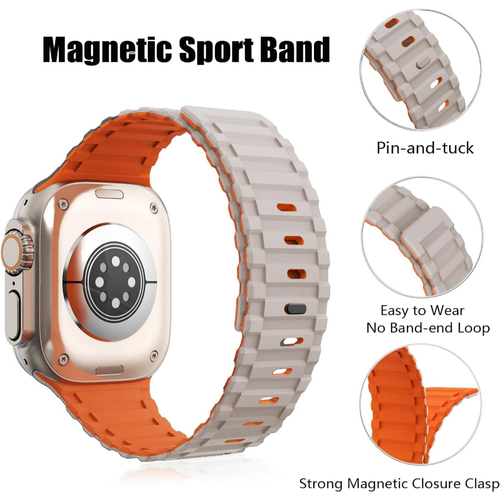 Dây đeo cho Apple watch Ultra / 2 band 49mm 45mm 44mm 42mm iWatch band 40mm 41mm 38mm Nữ / Nam, Dây 