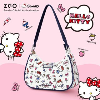 ZGO x Sanrio  Hello Kitty Túi Nách Nữ Lưỡi Liềm Túi Đeo Vai Dễ Thương Nhẹ Bé Gái Quà Tặng 25006C