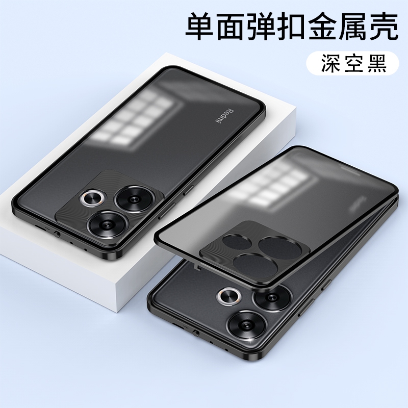 Cao Cấp Cho Xiaomi Redmi Turbo 3 turbo3 Ốp lưng Hợp Kim Nhôm Khung Kim Loại Mờ Mặt Sau