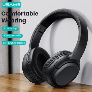 Tai nghe kết nối USAMS YG23 Bluetooth 5.3 Tai nghe không dây HiFi Bass Âm thanh nổi Tai nghe thể thao có thể gập lại