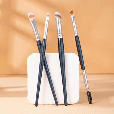 【OVW】 4 chiếc Star Sky Blue Handle Kem che khuyết điểm đầu ngón tay Bộ cọ lông mày ZH00025