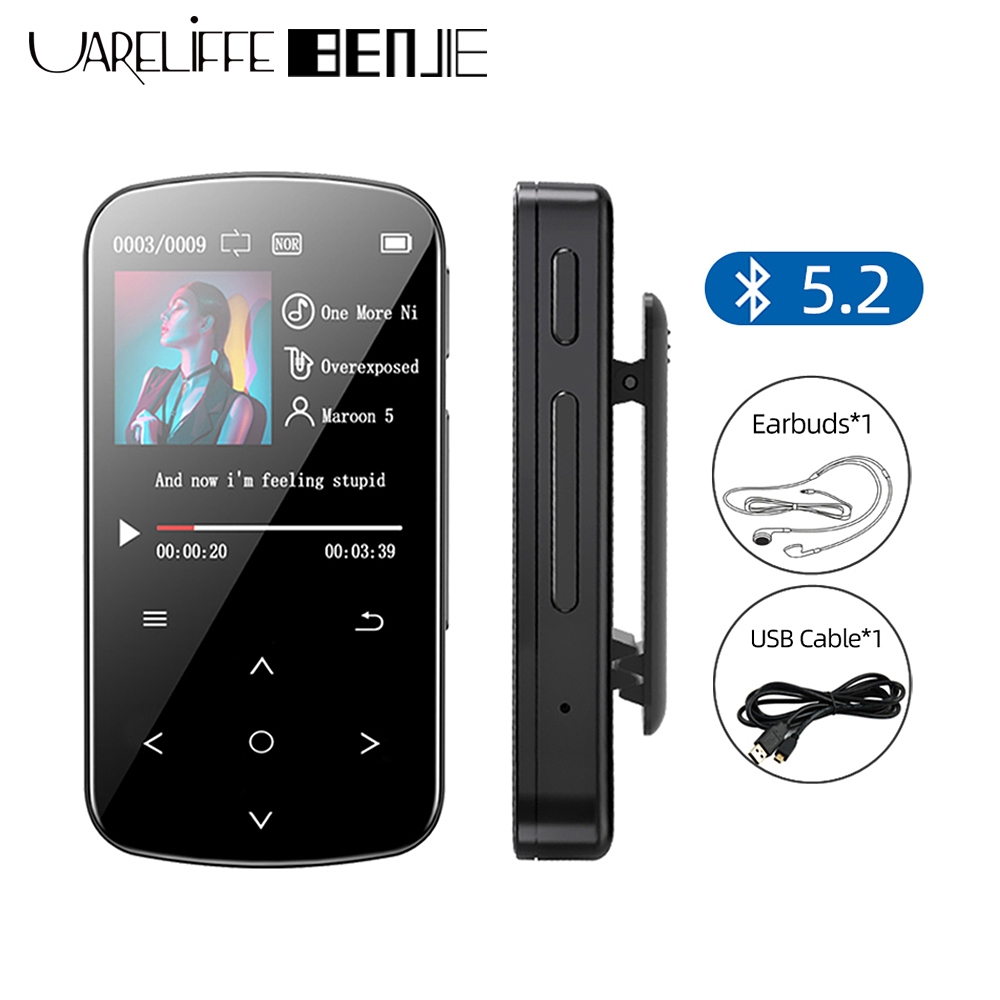 Uareliffe BENJIE M9 Bluetooth MP3 Player Không tích hợp Phiên bản bộ nhớ Mini Clip Máy nghe nhạc thể