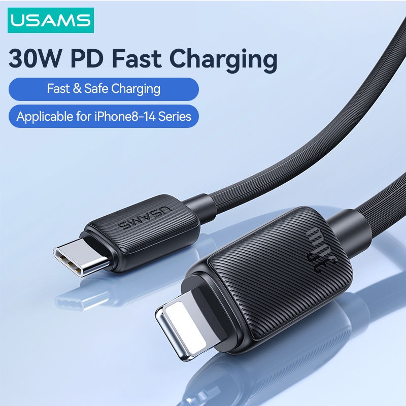 Usams 20 / 30W PD USB C sang Cable cho iPhone Pro Max Cáp sạc nhanh Type C cho iPad