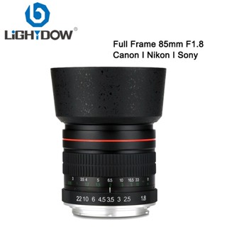 Lightdow 85mm F1.8 Medium Telephoto Lấy nét thủ công Full Frame Ống kính chân dung cho máy ảnh Canon Nikon Sony Dslr & Mirrorless