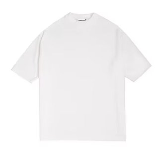 Phong Cách Hàn Quốc Mùa Hè 100% Cotton Trơn Dệt Nam Ngắn Tay Cổ Tròn Cứng Phiên Bản Rộng Thoáng Khí Hút Mồ Hôi Unisex