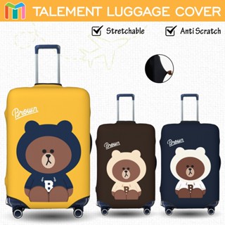  Brown Vỏ Bọc Vali Chống Trầy Bao Trùm Vali Độ đàn hồi Cá nhân Luggage Cover Size 18 20 22 24 26 28 30 32 