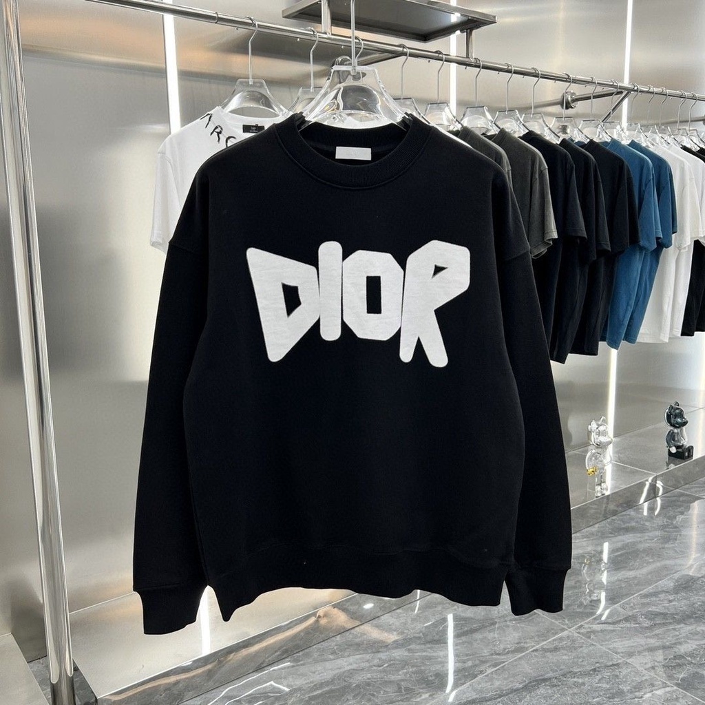 D phiên bản cao cấp của đài châu Âu mới thương hiệu thủy triều lg in quần áo nam nữ thời trang châu Âu Bộ áo hoodie cặp đôi cổ chữ + thẻ