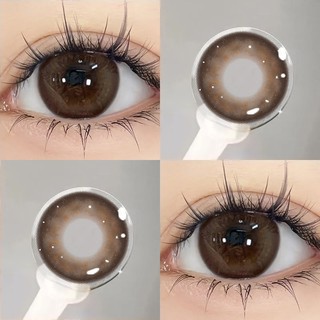  Ống kính tiếp xúc màu mắt lớn 14,5MM 2 chiếc Ống kính tiếp xúc màu nâu mềm cho mắt Sử dụng 6 tháng