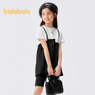 Balabala Trẻ Em Tay Ngắn Bé Gái Áo Quần Áo Mùa Hè Quá Khổ Trẻ Em Top Rời Giả Hai Miếng Thời Trang Eign Ngọt Ngào