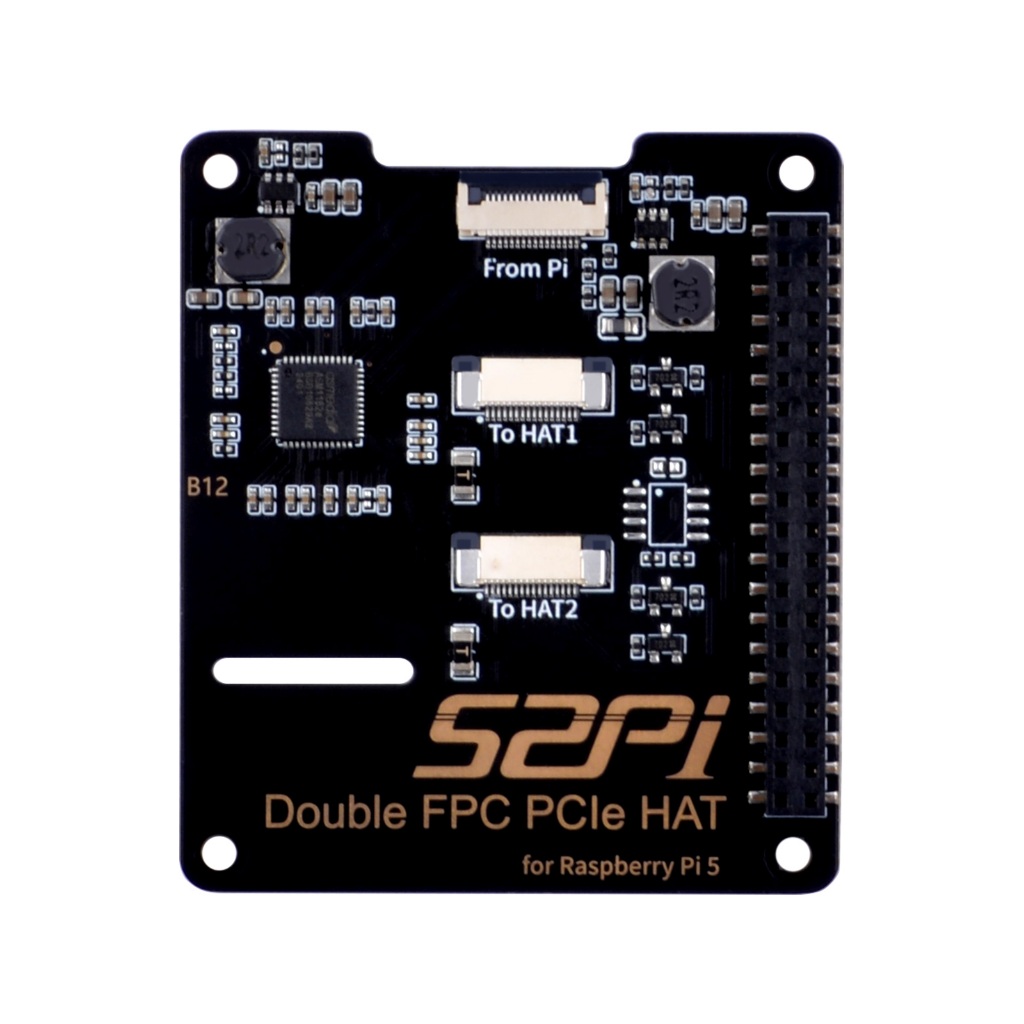 52pi B12 Double FPC PCIe HAT Adapter Board Cho Raspberry Pi 5