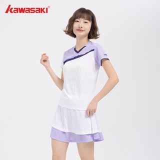 Bộ đồ thể thao hoa Kawasaki dành cho nữ Bộ đồ cầu lông Bộ váy ngắn thể thao thông thường K1C02-B2998 & K1C09-B2769