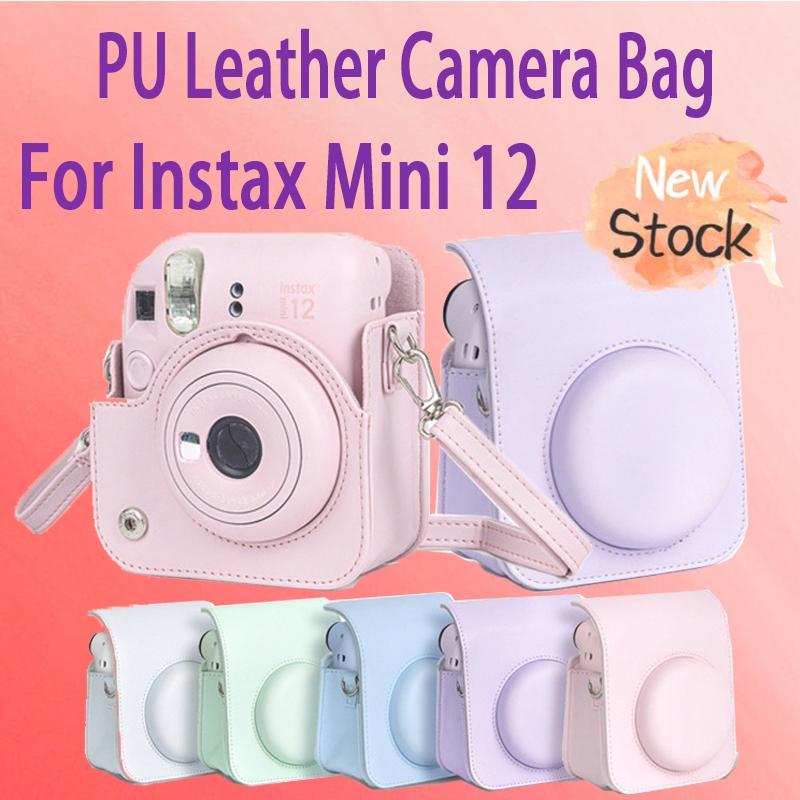 Ốp Máy Ảnh Bằng Da PU Cho Instax Mini 12 Mini12