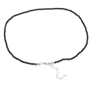 Y2E2noa Vòng cổ choker phối đá pha lê đen cho nữ