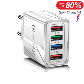 Thương hiệu mới 4 usb sạc nhanh qc 3.0 usb sạc di động đầu sạc nhanh 5v 3a adapter