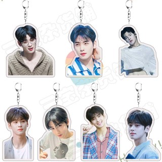 Cha EunWoo Móc khóa Acrylic Pendat Quà tặng học sinh hai mặt