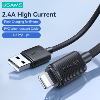 Usams Cáp USB Cho iPhone 14 Mini 2.4A Cáp Sạc Nhanh Cáp Dữ Liệu Cho iPhone 13 Max 11 XR 8