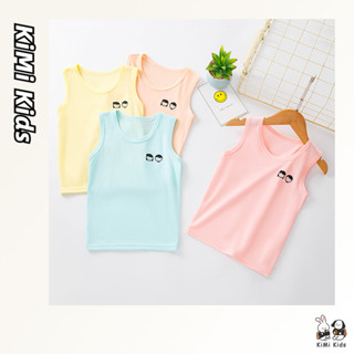 Kimi Kids Mùa Hè Trẻ Em I-vests cotton Nam Nữ Áo Quần Lót Trẻ Em Quần Lót cotton Không Tay Quần Lót Xu Hướng
