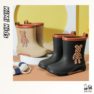  Kimi Kids Mới Dày Hoạt Hình Gấu Giày Đi Mưa Trẻ Em Chống Thấm Nước Và Chống Trơn Trượt Giày Mưa Trẻ Em Cho Bé Trai Và Bé Gái 