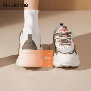 Magicime Giày Thể Thao Nữ Sinh Phù Hợp Với 2024 Phong Cách Mới Tăng Mùa Xuân Đế Dày Bố Giày