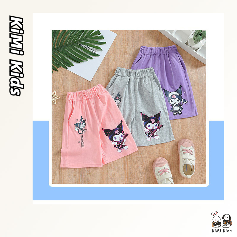  Kimi Kids Mùa hè mới quần short bé gái Kulomi in quần âu trẻ em 