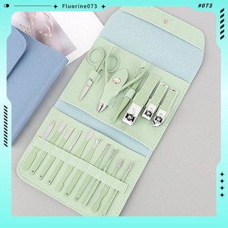 Bộ dụng cụ làm móng tay 16 món bấm móng tay làm đẹp kìm kéo cắt móng tay Bộ túi gấp
