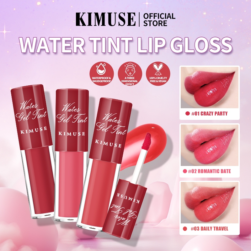 Set 3 Son Môi KIMUSE Chống Thấm Nước Và Lâu Trôi Cao Cấp