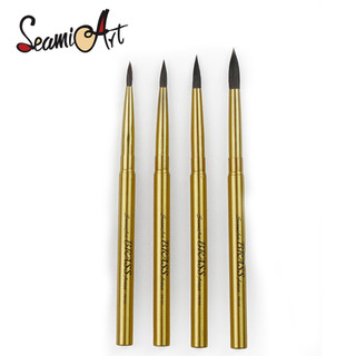 Seamiart đồng du lịch bút di động di động giá đỡ ngắn màu nước sơn bàn chải cho móng tay du lịch nghệ thuật sáng tạo