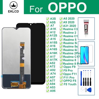 Màn Hình LCD Cho OPPO A3S A5S A12 A12S A5 A9 A31 2020 A15 A15S A16 A16S A16K A74 A78 A52 A72 A92 A94 A95 A12E Realme 8 9 10 C1 5i 6i C3 F5 F9 F11 Pro 4G 5G Lắp ráp màn hình cảm ứng