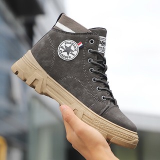 Size: 39-44 Giày bốt thời trang cao cấp Giày nam, Giày bốt công sở chống trượt Giày bốt Martin thoáng khí nhẹ