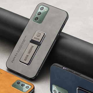 Ốp Da Nhỏ Gọn Cho Samsung Galaxy Note 20 Ultra Cover Có Đế Kim Loại Cho Samsung Note20 Ultra