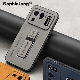 Ốp lưng Xiaomi Mi 11 Ultra Pro Lite Chất lượng cao Matte Leather Back Stand Vỏ điện thoại có kim loại từ tính trên ô tô