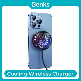[Benks Official] Benks W07 Cho 12 13 14 15 Series Tản Nhiệt Điện Thoại Làm Mát Từ Tính Bộ Sạc Không Dây Tản Nhiệt LED Đèn Nhiều Màu Sắc Lạnh Quạt Chơi Game PUBG