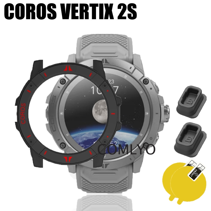 Dành Cho COROS VERTIX 2S Ốp Lưng Đồng Hồ Thông Minh PC Bảo Vệ Ốp Lưng Bảo Vệ Màn Hình Phim Cổng Sạc 