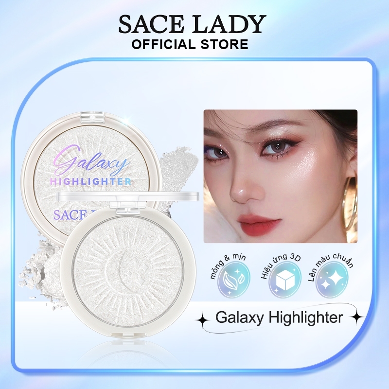 SACE LADY Phấn Bắt Sáng Mỏng Nhẹ Tạo Hiệu Ứng 3D Lên Màu Chuẩn Trang Diểm Cho Mặt Highlight Bắt Sáng 6g | BigBuy360 - bigbuy360.vn